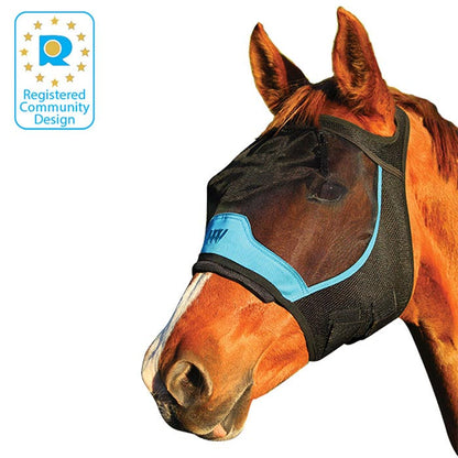 Woof Wear UV Fly Mask Without Ears Black & Turquoise