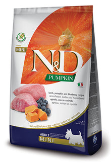 Farmina N & D  Adult Dog Mini  Lamb & Blueberry With Pumpkin  5.5Lb