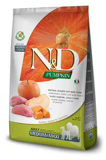 Farmina N & D  Adult Dog Med/Maxi Boar & Apple With Pumpkin 26.4Lb