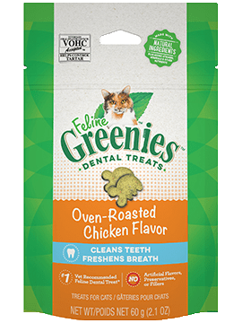 Greenies Oven Roasted Chicken Feline Dental Treats  2.1oz