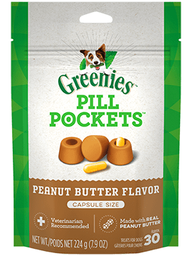 Greenies Dog Pill Pockets Peanut Butter Flavour Tablet 3.2oz