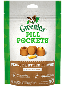 Greenies Dog Pill Pockets Peanut Butter Flavour Tablet 3.2oz