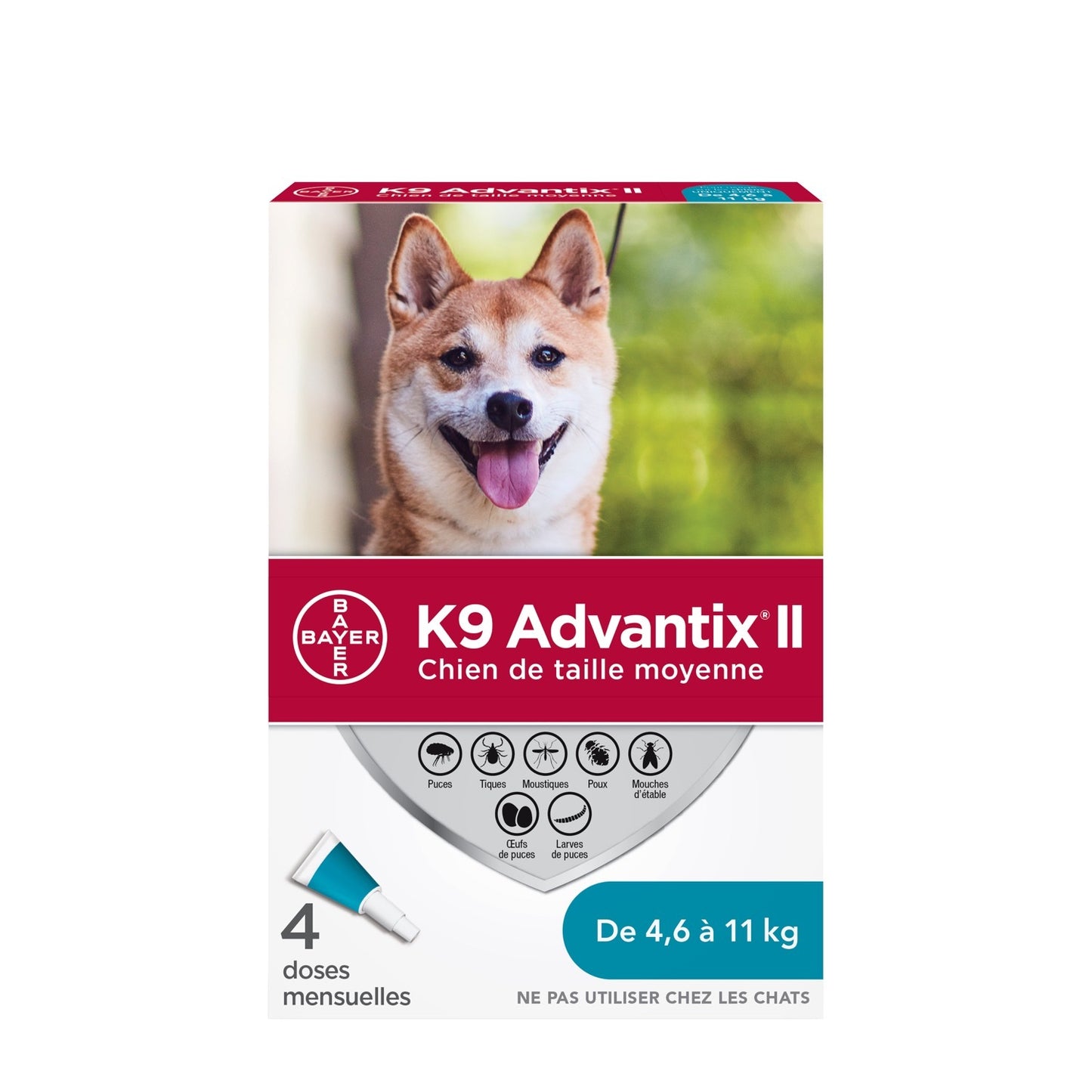 K9 Advantix II Medium Dogs 4.6-11kg 4pk