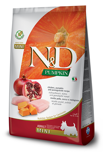 Farmina N & D Adult Dog Mini Chicken Pomegranate with Pumpkin 5.5lb