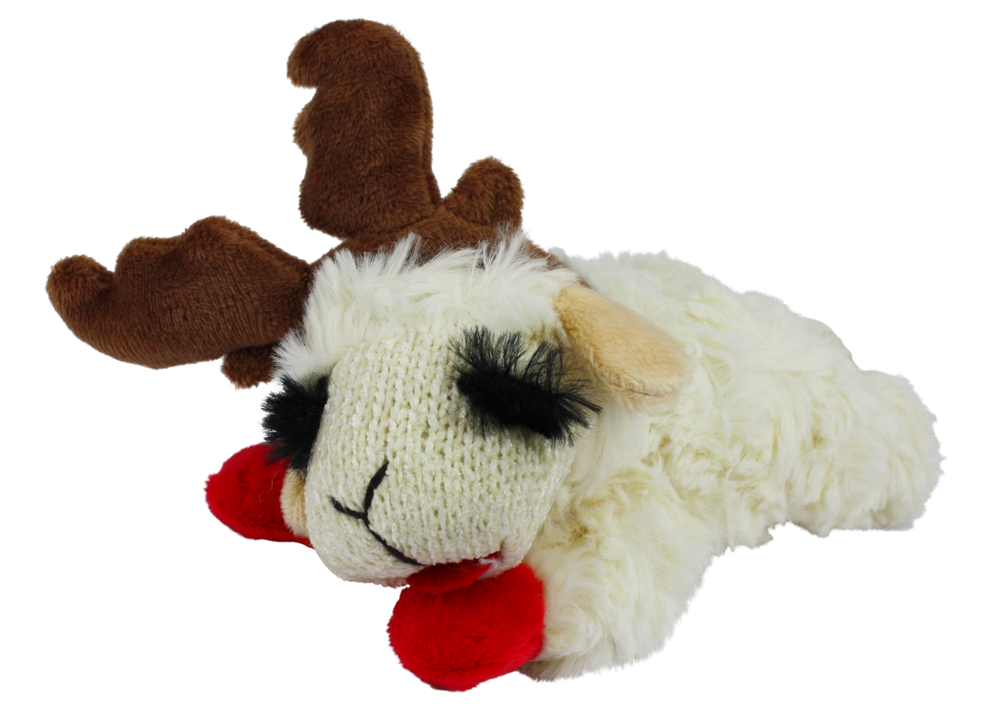 Multipet Holiday Antler Lamb Chop Dog Toy