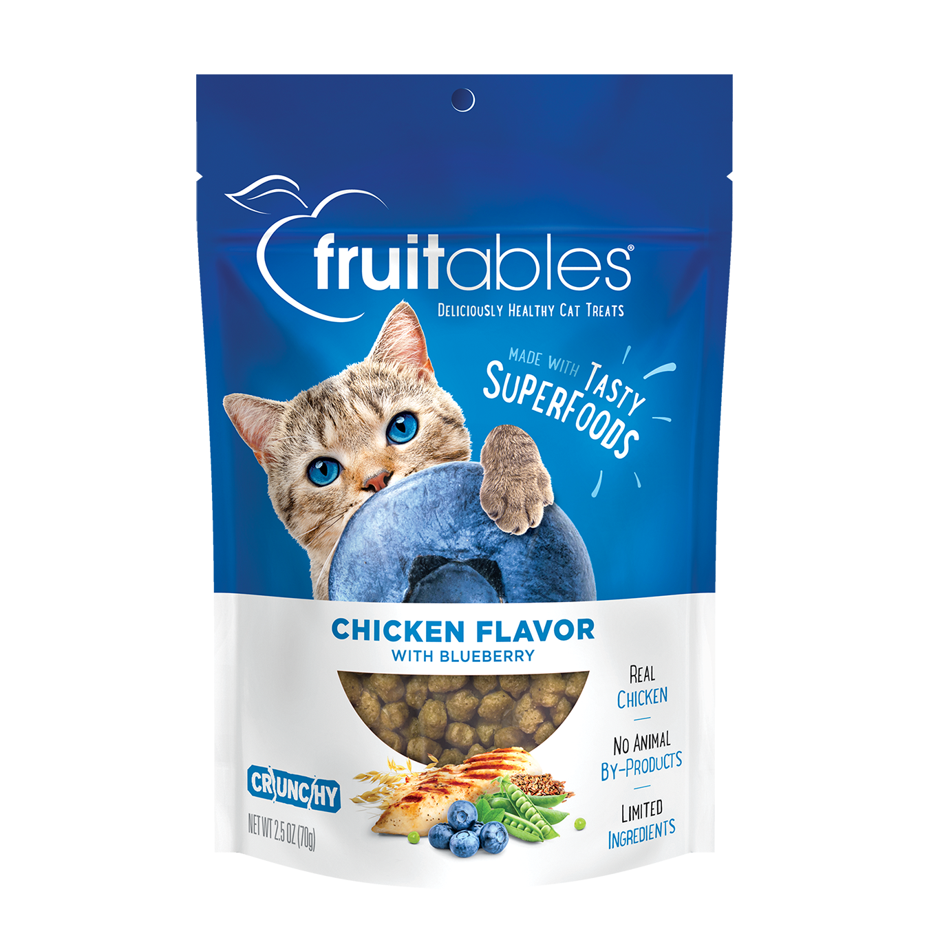 Fruitables Chicken & Blueberry Cat Treats 2.5oz