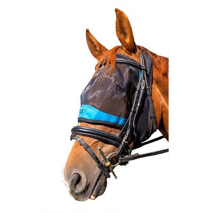 Woof Wear Ride On Fly Mask Black & Turquoise