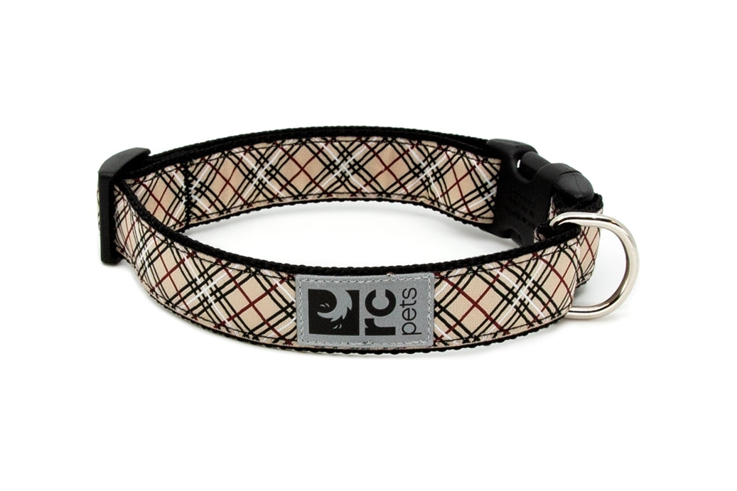 Rc Pets Tan Tartan Clip Collar