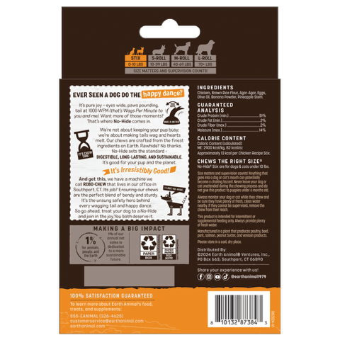 Earth Animal No Hide Chicken Stix for Dogs and Cats