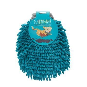 Messy Mutts Blue Microfiber Grooming Mitt