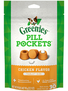 Greenies Dog Pill Pockets Chicken Flavour Tablet 3.2 Oz