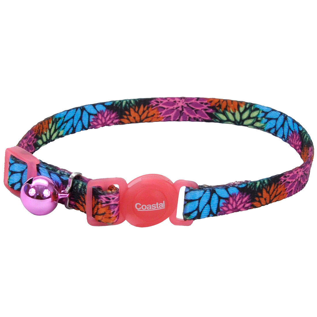 Coastal Safe Cat Wild Flower Ajustable Breakaway Cat Collar 12 inches