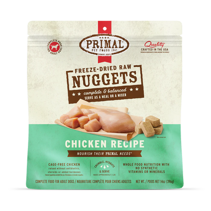 Primal Pet Foods Canine Chicken Freeze Dried Nuggets 14Oz