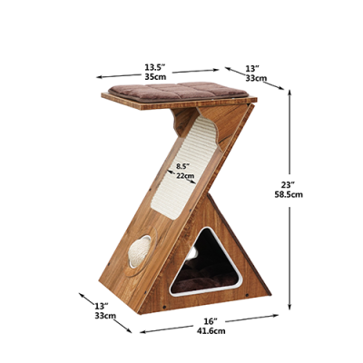 PetPals Group ZigZag 2 Level Cat Tree