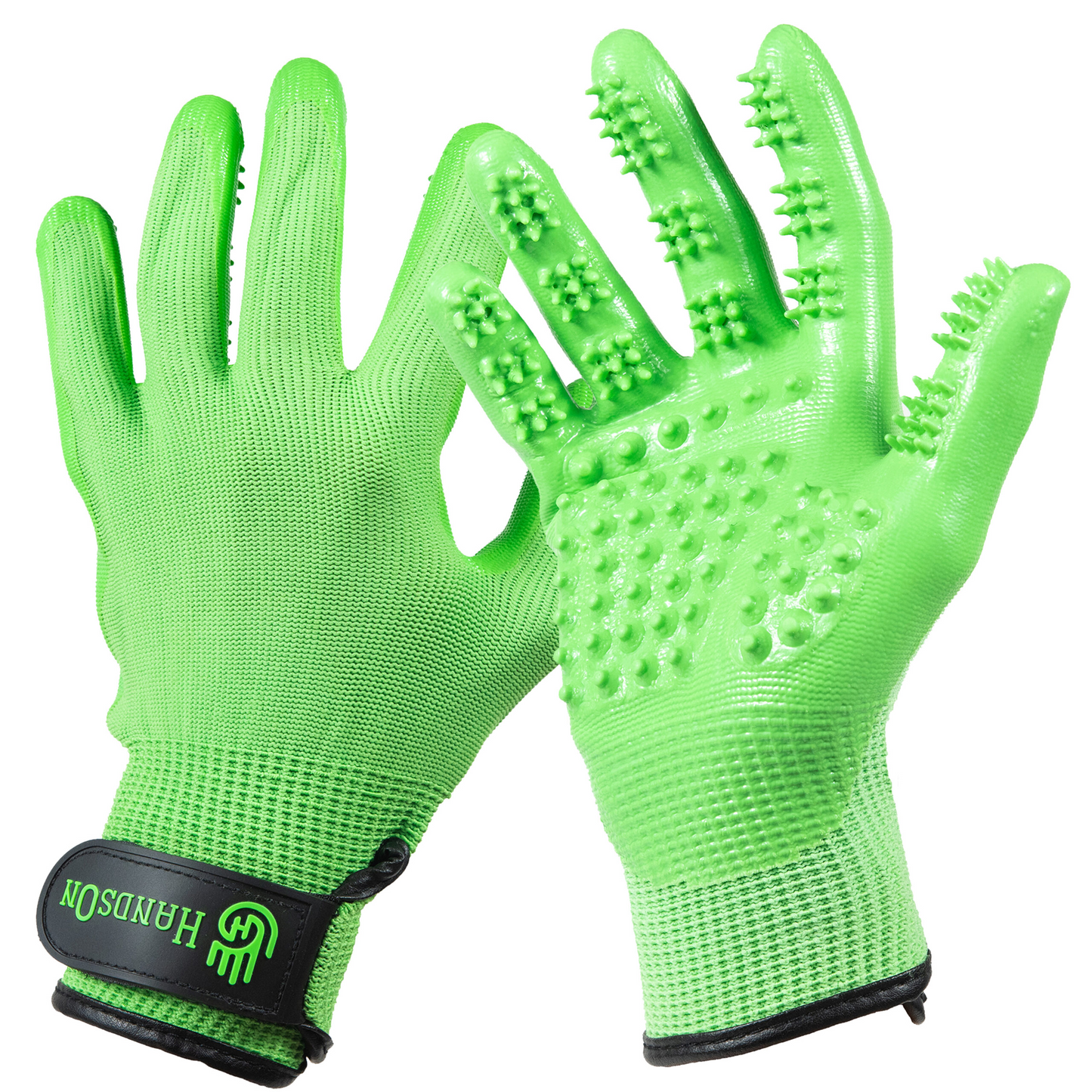 HandsOn Green Grooming Gloves