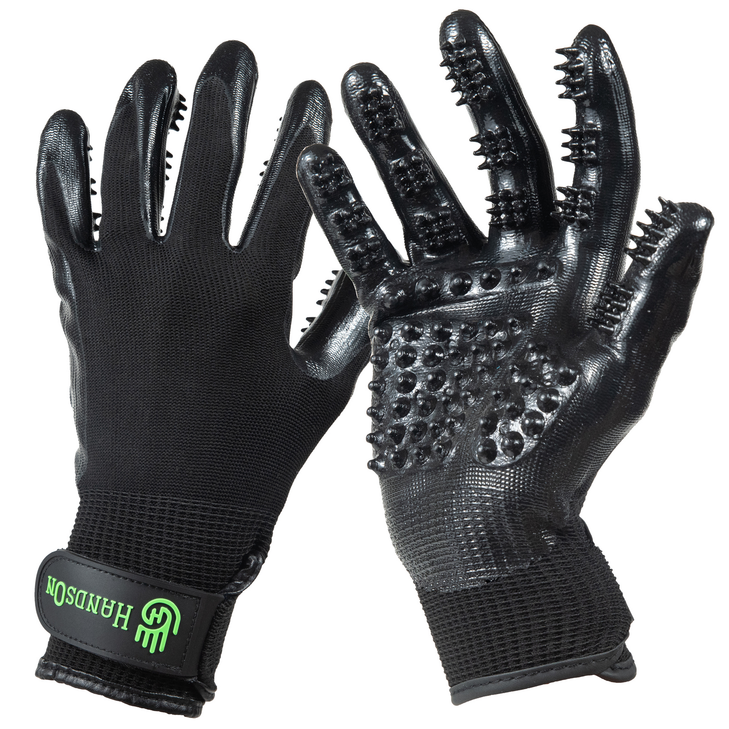 HandsOn Black Grooming Gloves