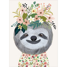 Tree Free Happy Sloth Blank Card