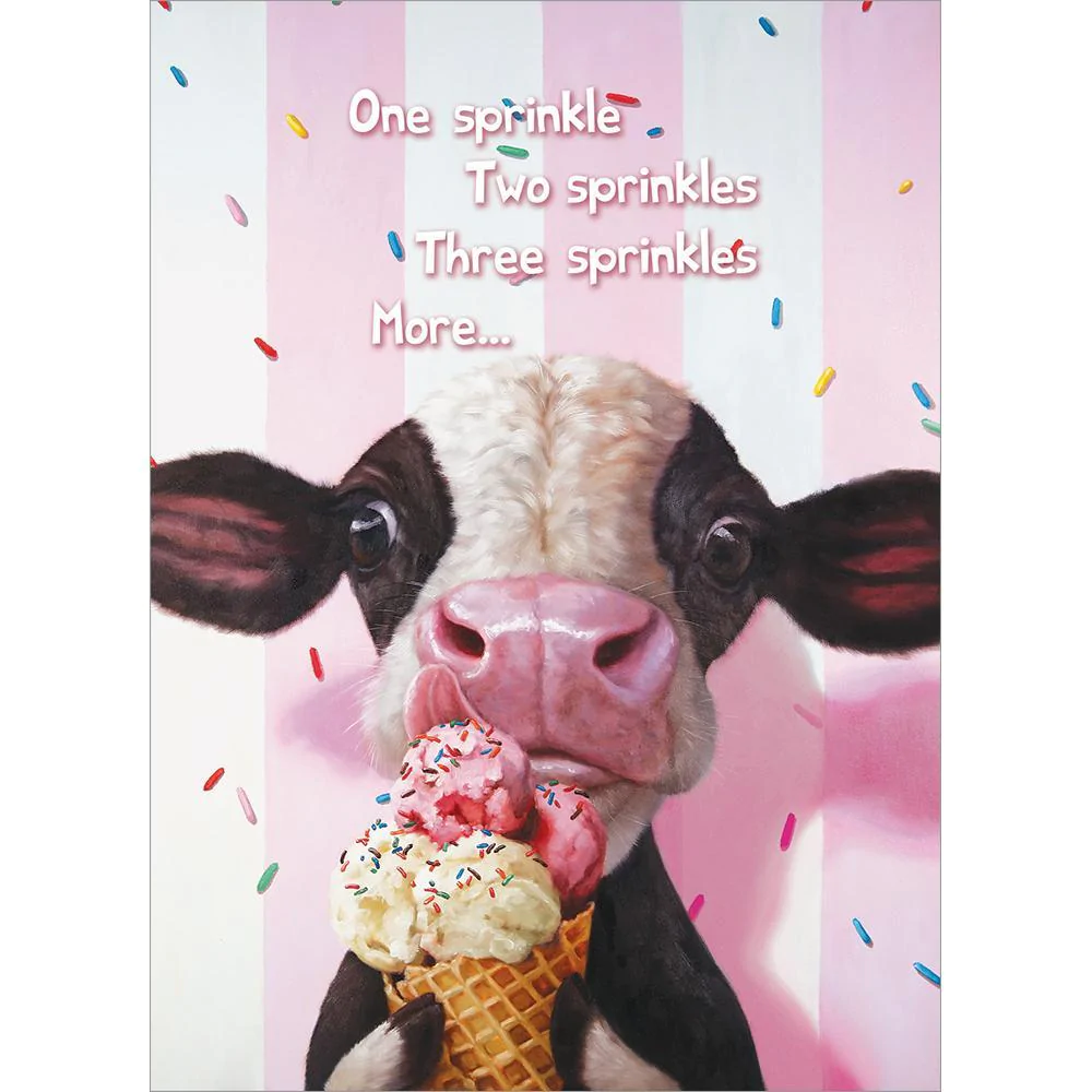 Tree Free Moo-licious Birthday Card