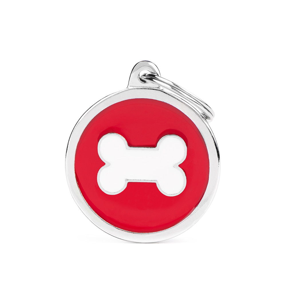 My Family Circle Bone Charm Red