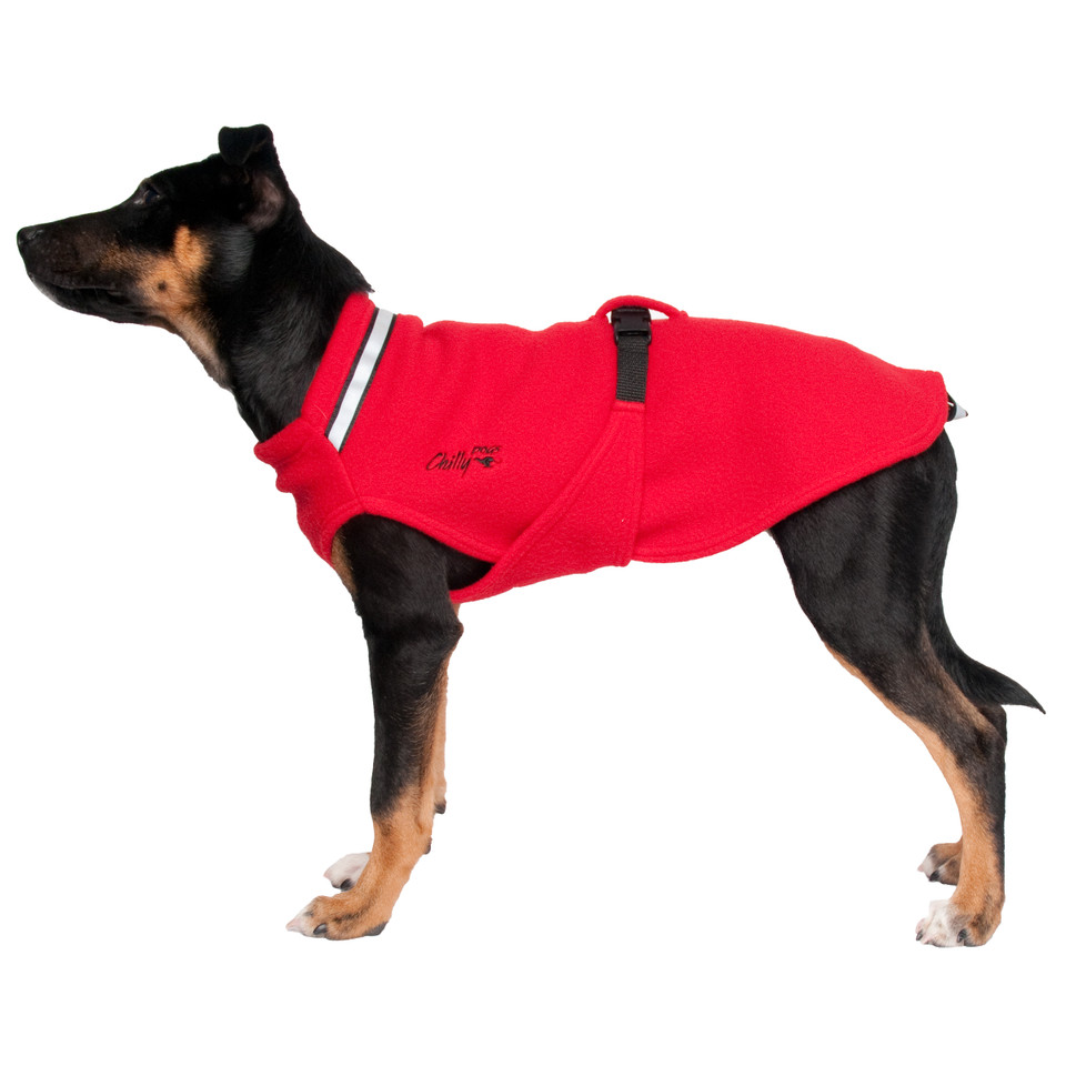 Chilly Dogs Red Standard Fleece Sweater