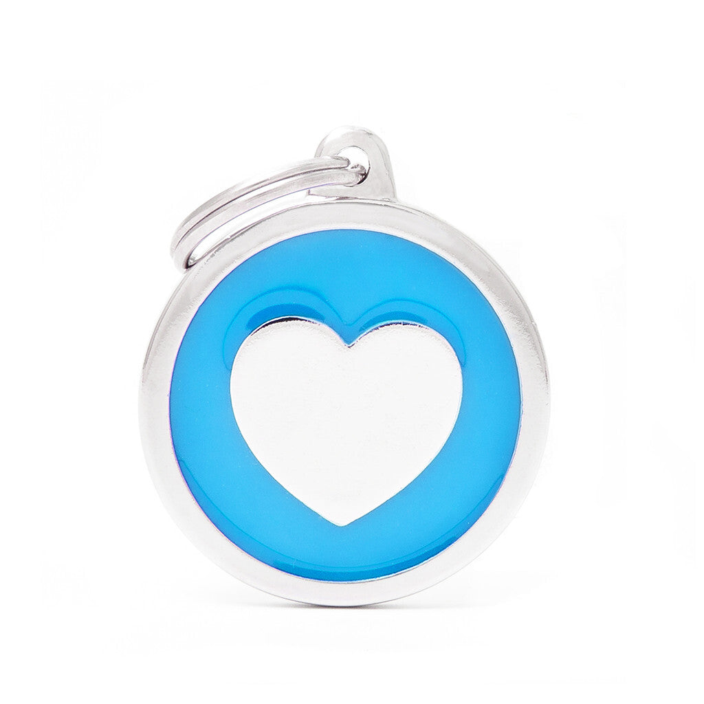 My Family Classic Circle Heart Light Blue