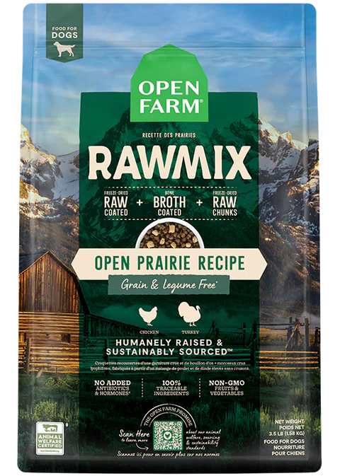 Open Farm RawMix Open Prairie Grain and Legume Free Dog Food