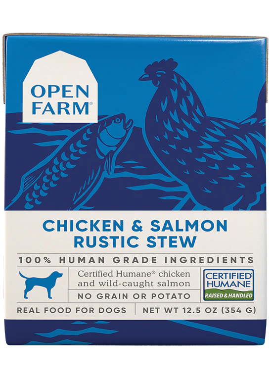 Open Farm Chicken and Salmon Rustic Stew for Dog 12.5oz