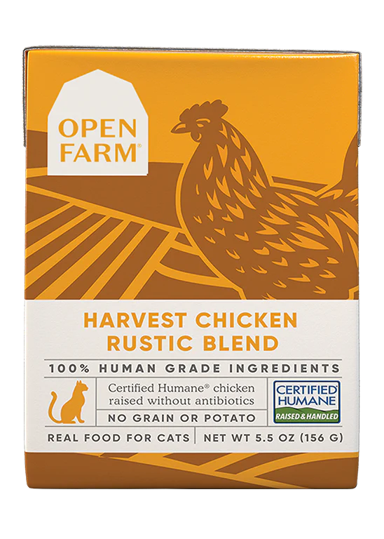 Open Farm Harvest Chicken Rustic Blend Wet Cat Food 5.5oz