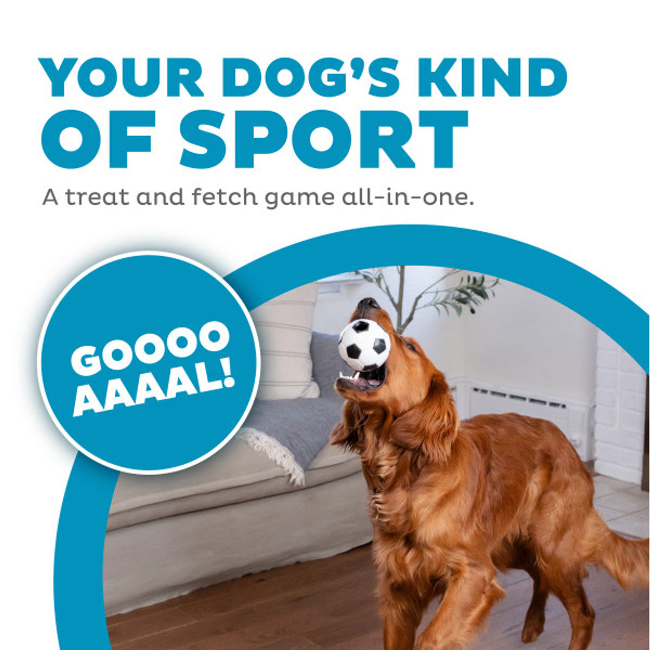 Outward Hound Sport Ballz Soccer Dispensing Toy 3.56"