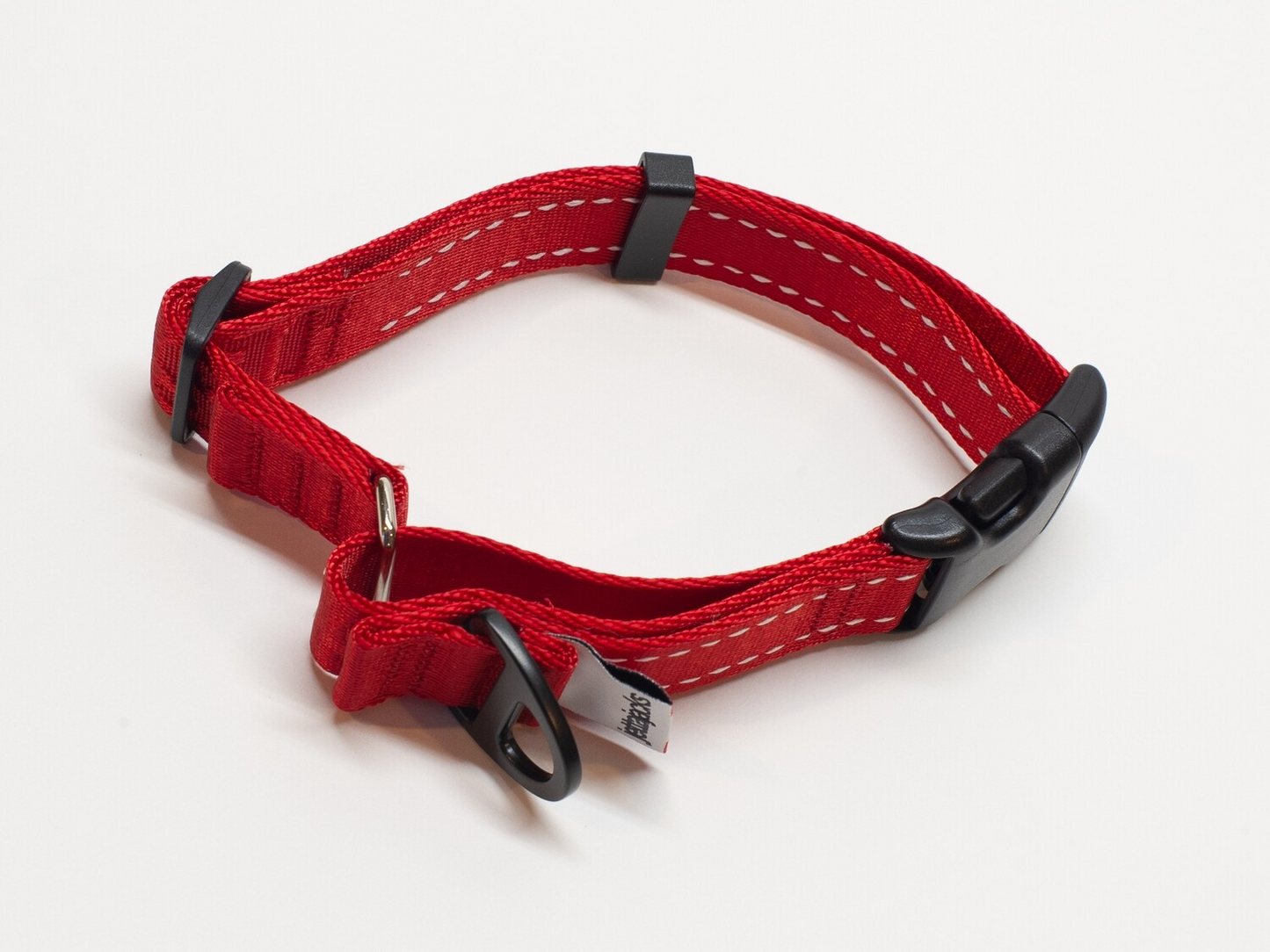 JettaJacks Red 1" Lay-Flat Martingale Collar