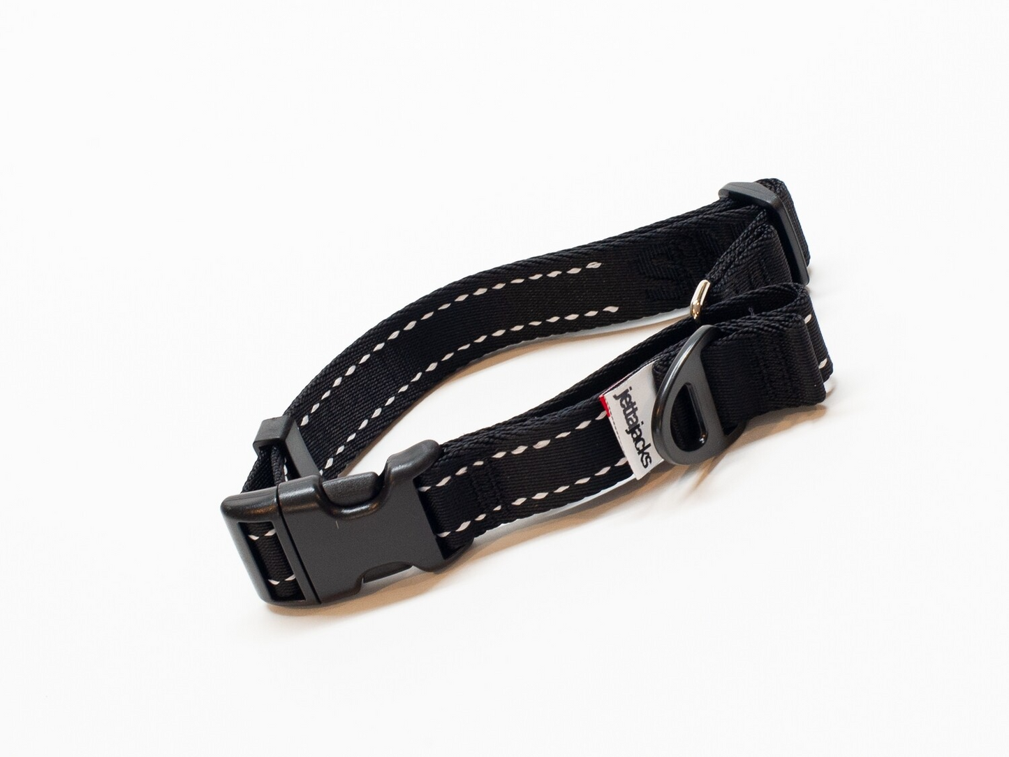 JettaJacks Black 1" Lay-Flat Martingale Collar