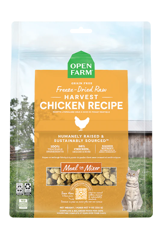 Open Farm Harvest Chicken Freeze-Dried Raw Morsels Cat Food