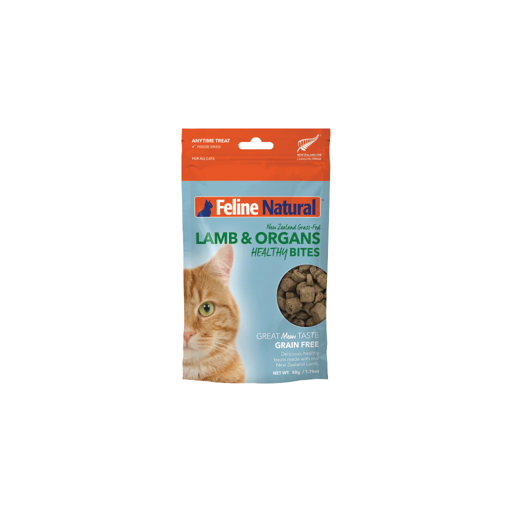 Feline Naturals Lamb & Organs 50g Healthy Bites Cat Treats