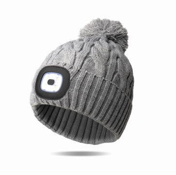 Night Scope Grey LED Pom Hat
