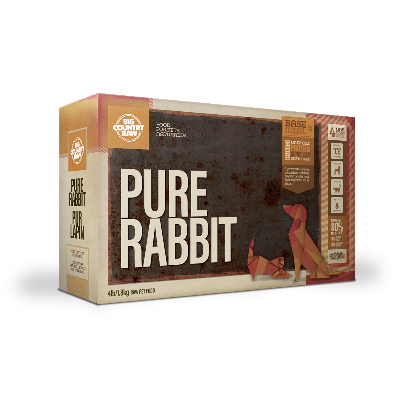 Big Country Raw Pure Rabbit 4Lb Carton