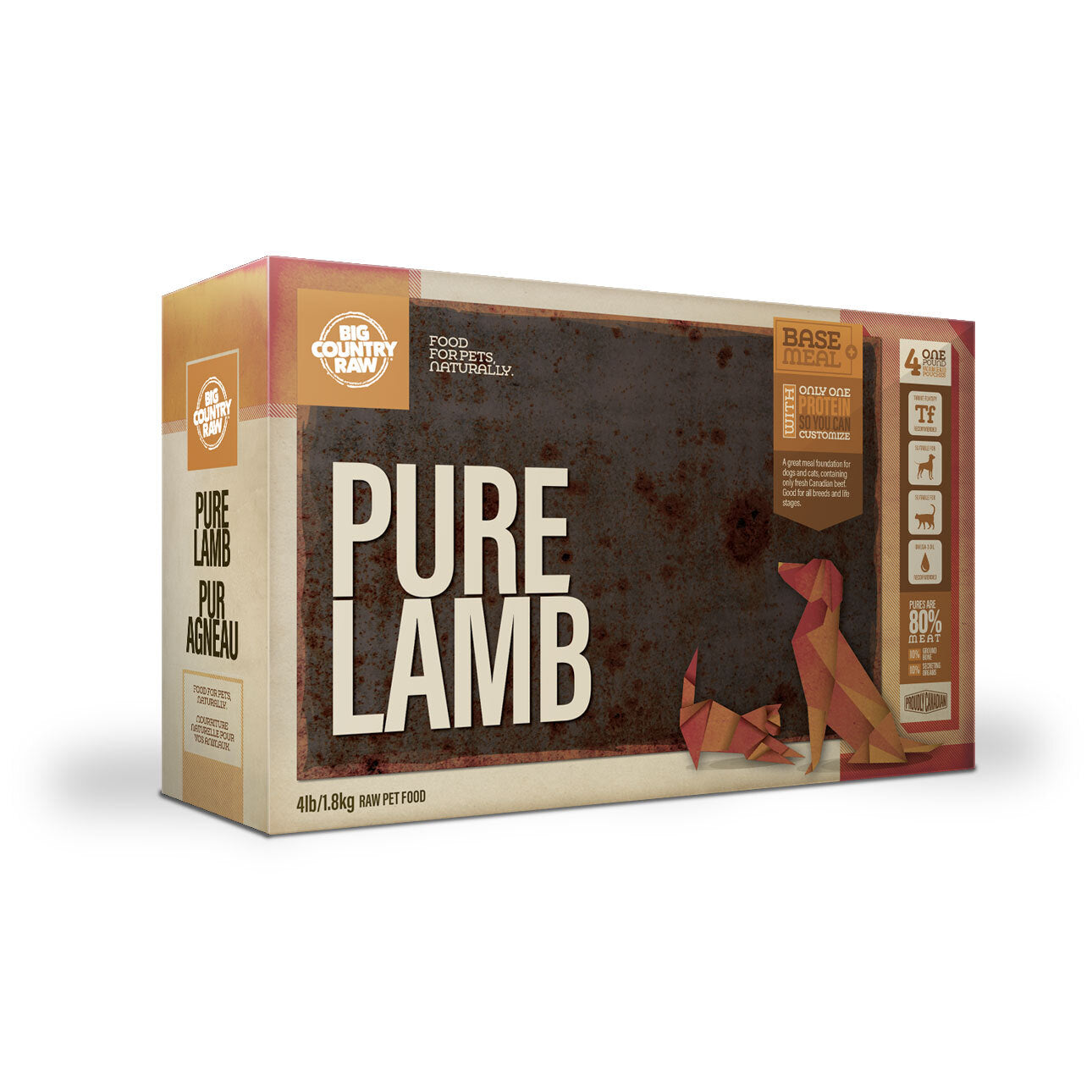 Big Country Raw Pure Lamb 4Lb Carton