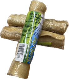 Nature's Own 6" Natural Buffalo Cheek Roll - Regular Dog Chew