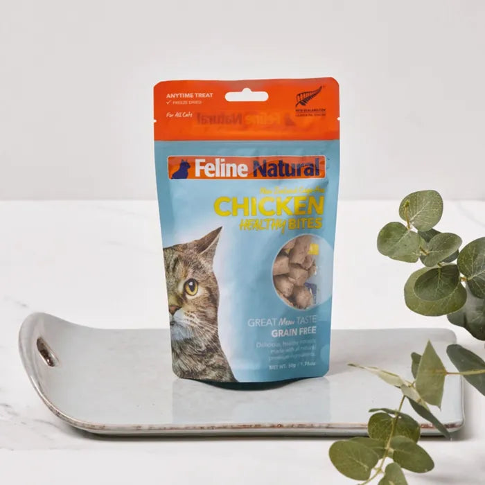 Feline Naturals Chicken 50g Healthy Bites Cat Treats