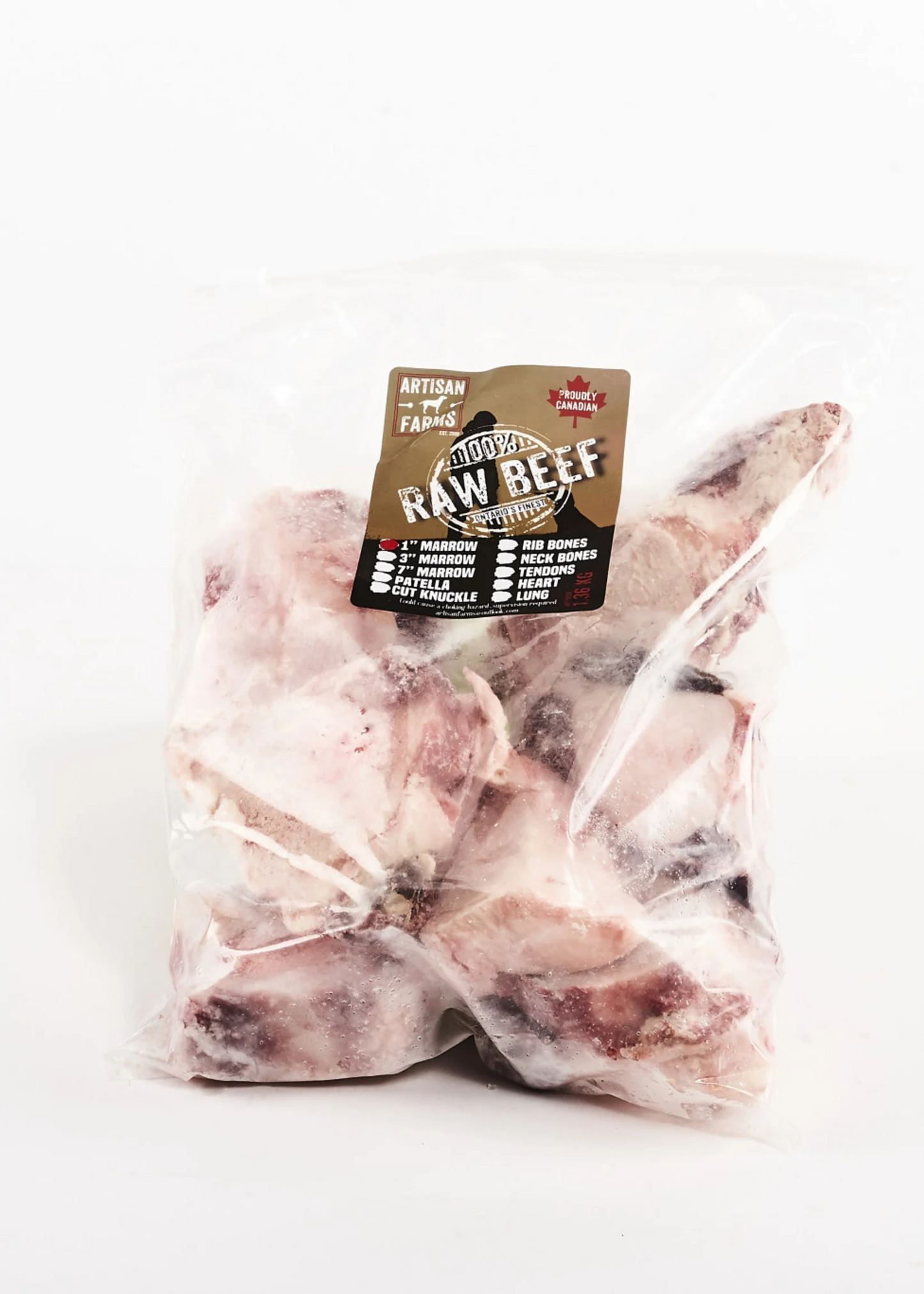 Artisan Farms 🍁Frozen 1" Marrow Bones 3lb