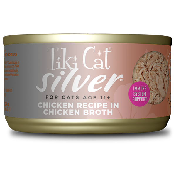 Tiki Cat Silver Senior Whole Foods Chicken in Broth 2.4oz