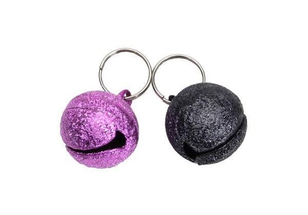 Coastal Frosted Black Orchid Bells Round  2pk