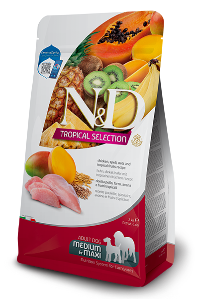 Farmina Tropical Selection Adult Med/Maxi Chicken, Spelt, Oats & Fruits