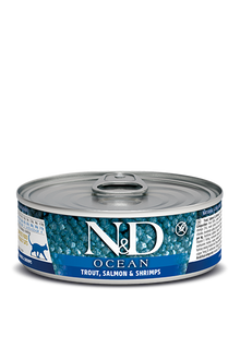 N&D Farmina RAWCAN Ocean Trout, Salmon & Shrimp for Cat Single 2.8oz