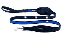 Smoochy Poochy Ocean Blue & Black Hands Free Leash