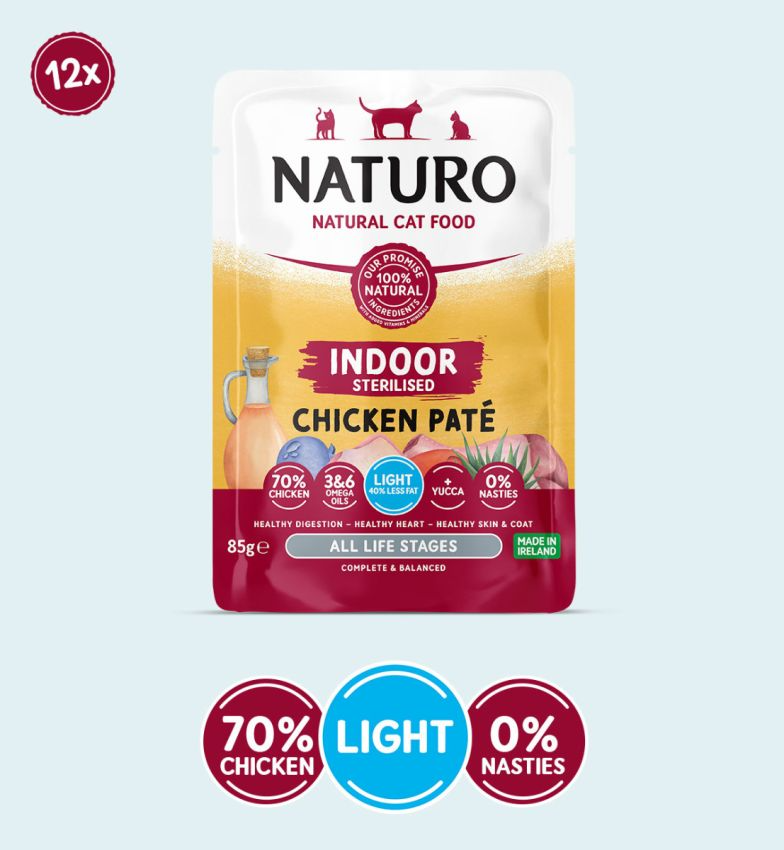 Naturo Cat Sterilised Chicken Pate Pouch 85g