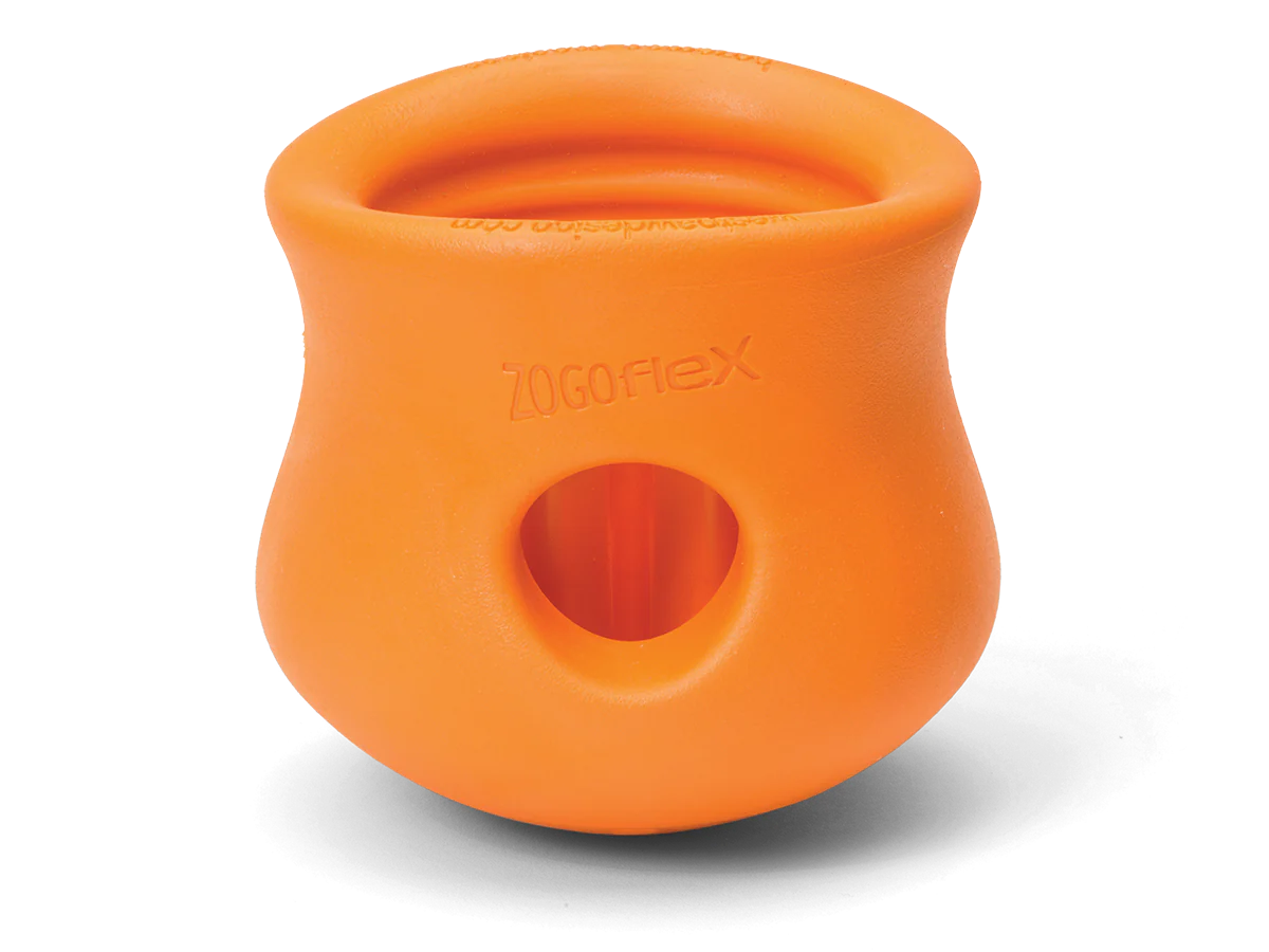 West Paw Tangerine Toppl Treat Toy & Feeder