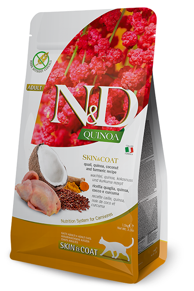 Farmina N&D Adult Skin & Coat Quail & Quinoa for Cats