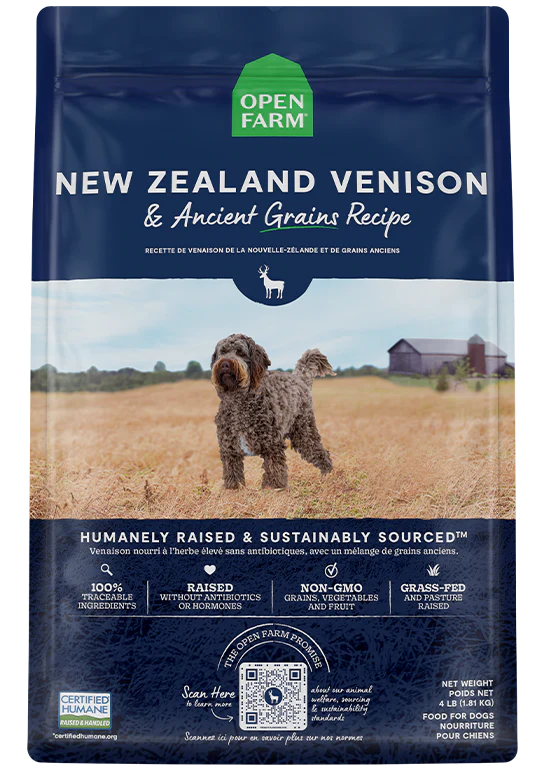 Open Farm New Zealand Venison & Ancient Grains for Dogs