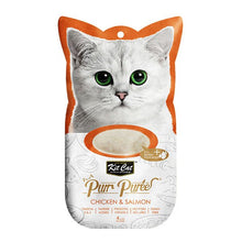 Kit Cat Purr Purrees Chicken & Salmon 4 x 15gm for Cats