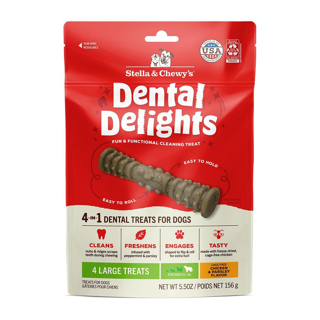 Stella & Chewy's Large Dental Delights Chicken & Parsley Dental Treats for Dogs 5.5oz